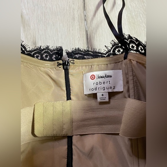 Neiman Marcus Target Robert Rodriguez Black Lace Strapless Cocktail Dress, Sz 8 - Picture 10 of 16